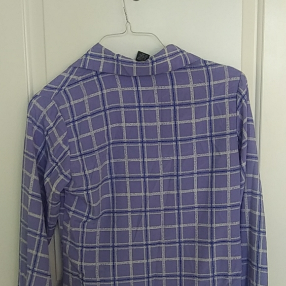 Halston purple button down top - Picture 3 of 3